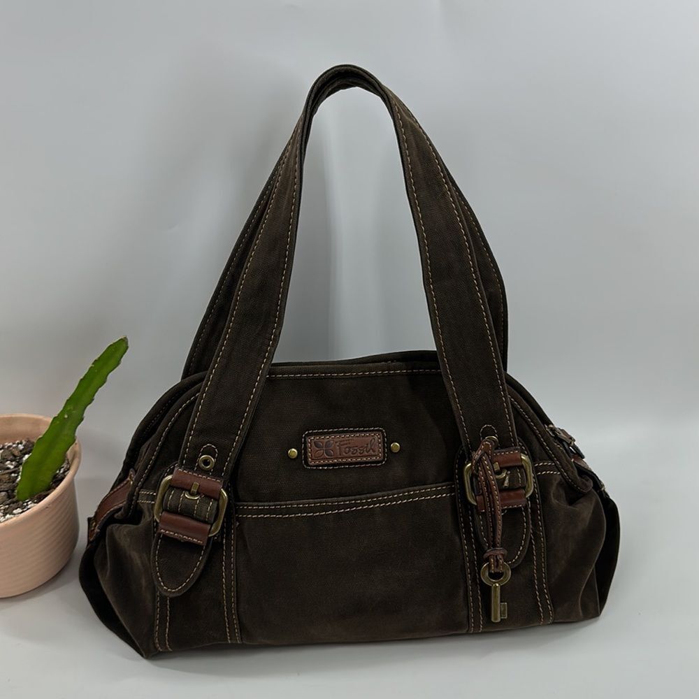 Fóssil Canva Genuine Classic Shoulder bag